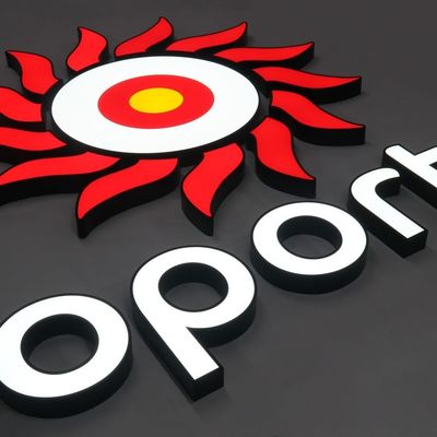 25C Customizado de aço inoxidável interior carta de parede Logotipo sinal para exibição de publicidade