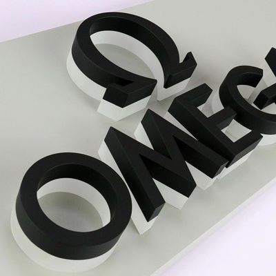 Instalação de parede sinal retroiluminado de metal para Custom 3D LED Alumínio Letter Light