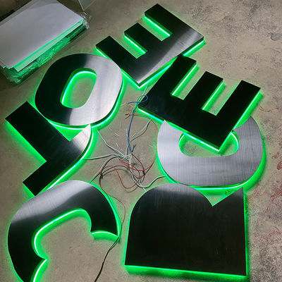 Instalação de parede sinal retroiluminado de metal para Custom 3D LED Alumínio Letter Light