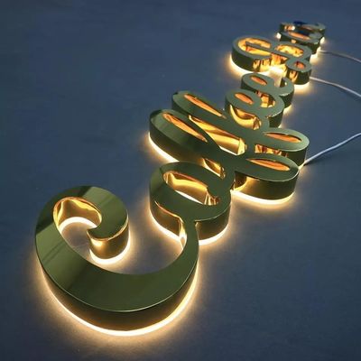 Tabela de iluminação LED de metal personalizada para interiores e exteriores