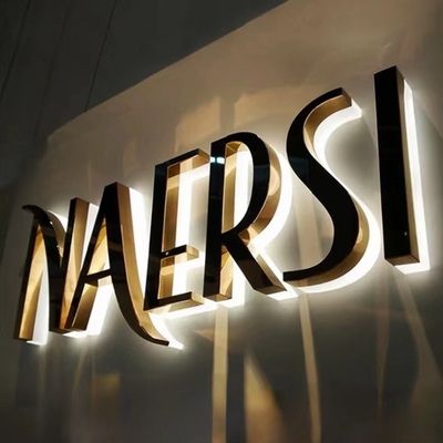 Escritório Casa Decoração Nome Logo Negócios LED Metal Sign Acrílico LED Iluminado Sign Custom