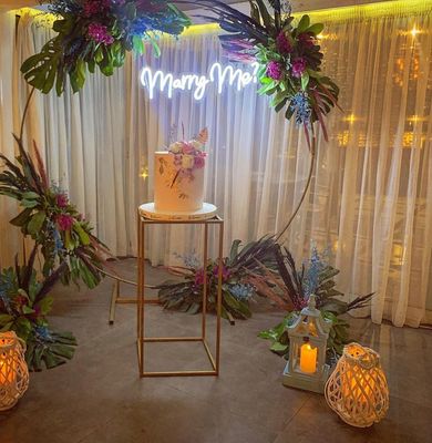 Plug Powered Custom Neon Marquee Light Up Letters para festa de casamento