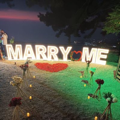 Plug Powered Custom Neon Marquee Light Up Letters para festa de casamento