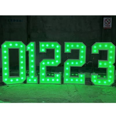 Mini LED de aço inoxidável para casamento Marquise Letters Light para festa de decoração em hotéis