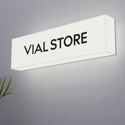 Blisters de vácuo acrílico redondo personalizado led letras 3D caixa de luz exterior para o exterior