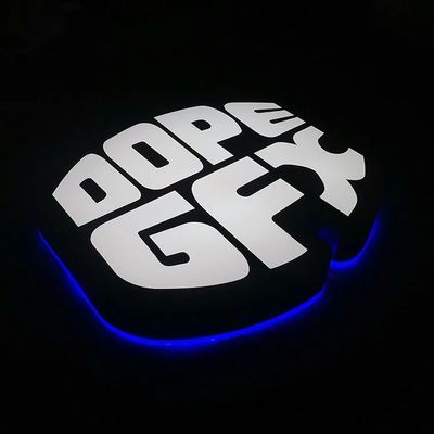 50000 Horas de Trabalho Vida inteira atraente 3D LED Resina Acrílica Café Loja sinal