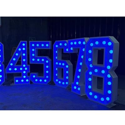 Dimensões personalizadas de aço inoxidável LED Marquee Letters para Exposição de festa de casamento ao ar livre