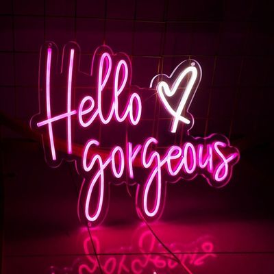 Custom LED Neon Sign Festa de aniversário favores para a parede rosa decoração do quarto Feliz aniversário Neon Bar sinais