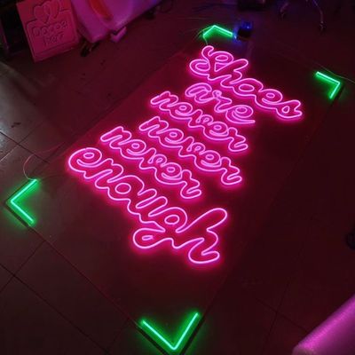 Custom LED Neon Sign Festa de aniversário favores para a parede rosa decoração do quarto Feliz aniversário Neon Bar sinais