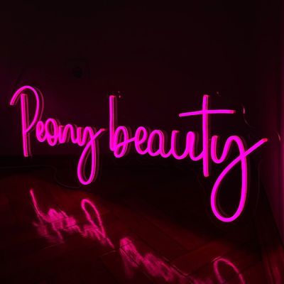 Letras de sinal de neon personalizadas montadas na parede exterior com tensão de entrada de 100-240V e materiais