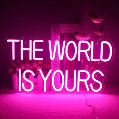Letras de sinal de neon personalizadas montadas na parede exterior com tensão de entrada de 100-240V e materiais