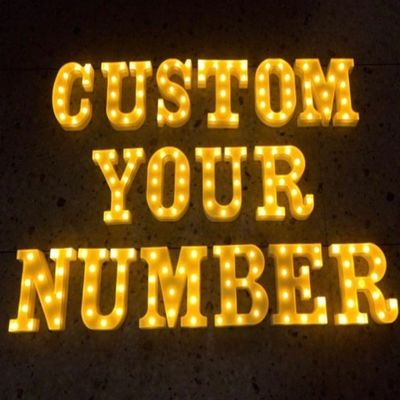 Hotéis Lâmpadas de decoração de lojas Pequenas Marquette Led Letras com 12V de entrada de tensão Marquette Sign