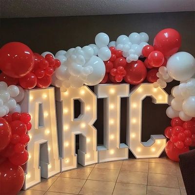 Hotéis Lâmpadas de decoração de lojas Pequenas Marquette Led Letras com 12V de entrada de tensão Marquette Sign