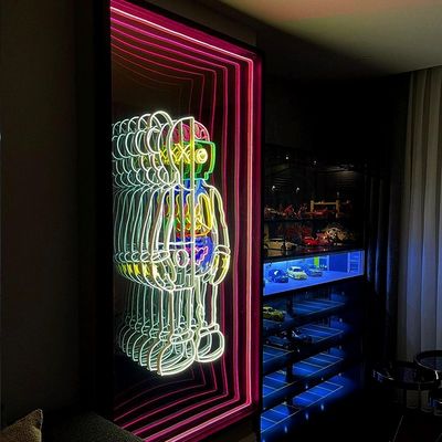 Estilo de design contemporâneo Espelho de túnel mágico Mural pendurado Endless 3d Led Infinity Mirror