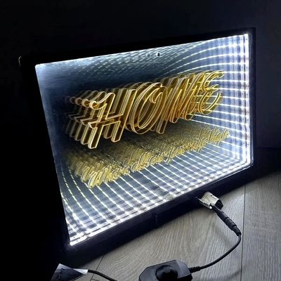 Estilo de design contemporâneo Espelho de túnel mágico Mural pendurado Endless 3d Led Infinity Mirror