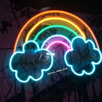 Tea Green Custom Wall Hanging Neon Sign Light USB/bateria operada Regalo de aniversário Arte de parede Led Neon Night Light