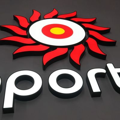 25C Customizado de aço inoxidável interior carta de parede Logotipo sinal para exibição de publicidade