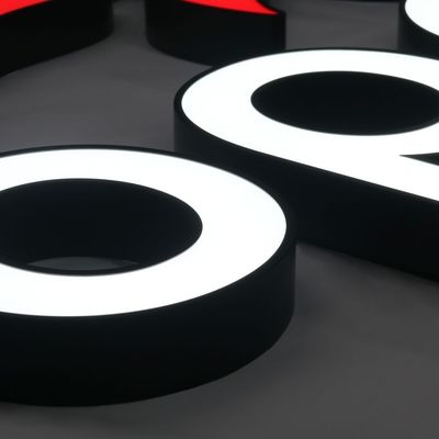 25C Customizado de aço inoxidável interior carta de parede Logotipo sinal para exibição de publicidade
