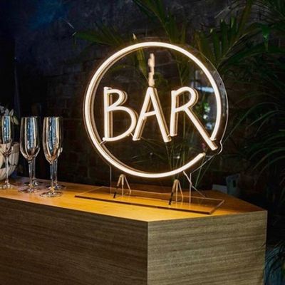 12V Logotipo personalizado de casamento sinal de luz de néon acrílico Ideal para decoração de escritório em lojas
