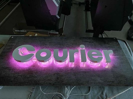28C Aço Inoxidável Letras do Alfabeto Sinalização Externa LED Luz Metal Custom Logotipo 3D