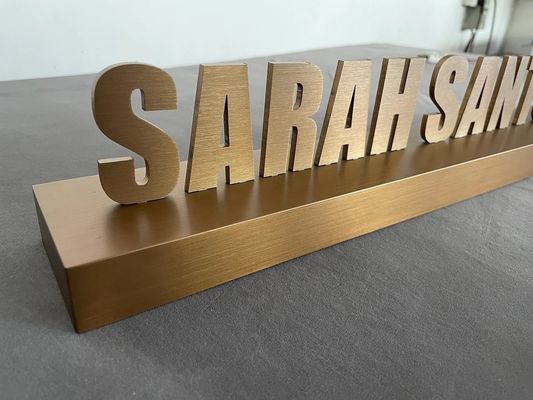 Versátil 3D espelhado / preto letras de parede de aço inoxidável para publicidade e negócios