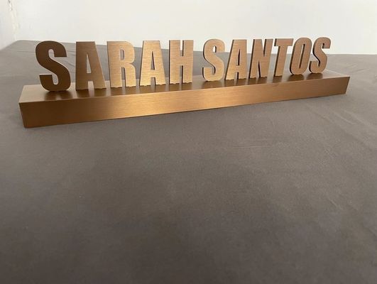 Versátil 3D espelhado / preto letras de parede de aço inoxidável para publicidade e negócios