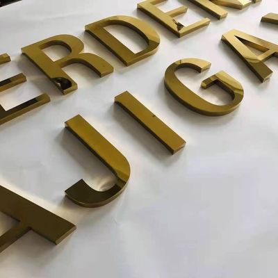 Sinais de LED de aço inoxidável personalizáveis para A-Z e alfabeto de números