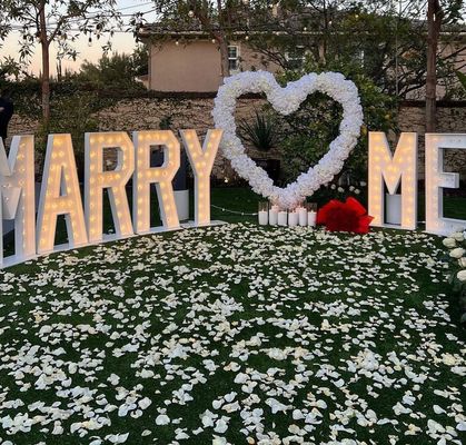 5000 Horas de Trabalho Marquise de Vida Luminando Cartas Queres Casar-te Com Mim Neon Sign