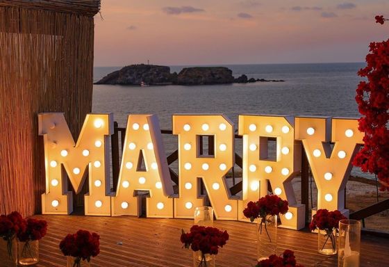 5000 Horas de Trabalho Marquise de Vida Luminando Cartas Queres Casar-te Com Mim Neon Sign