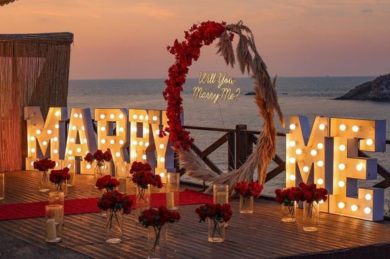 5000 Horas de Trabalho Marquise de Vida Luminando Cartas Queres Casar-te Com Mim Neon Sign