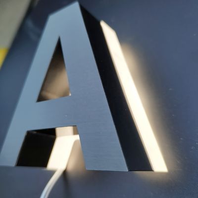 Snow 3D Titânio Letras de Ouro Sinais para Negócios Letras Metalicas Escolas Publicidade
