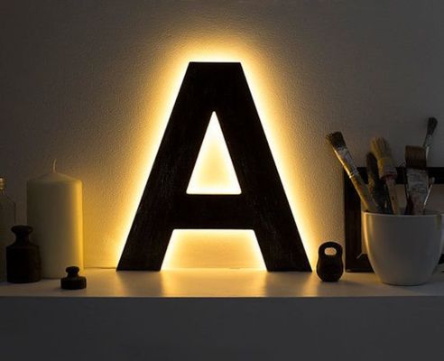 Snow 3D Titânio Letras de Ouro Sinais para Negócios Letras Metalicas Escolas Publicidade