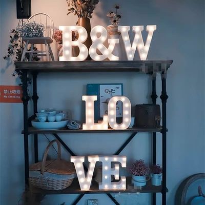 Plug Power Supply Decoração Led Marquee Letters 2ft 3ft 4ft 5ft Giant Light Up Numbers