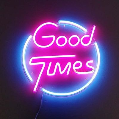 Business Advertising Board Neon Light Custom Logo Sign Good Times Drop Shipping Casamento