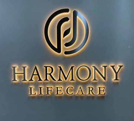Logotipo de letras de parede de escritório em LED 3D para sinalização de publicidade comercial de metal personalizada