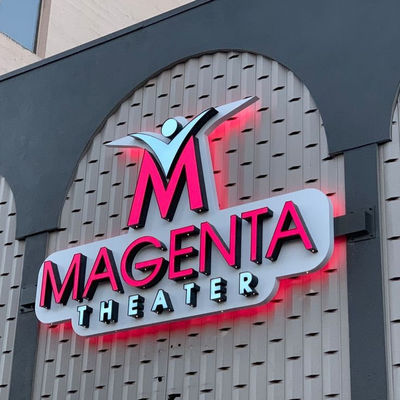Logotipo comercial personalizado ao ar livre Publicidade Tabuleiro acrílico 3D Sinalização retroiluminada de metal
