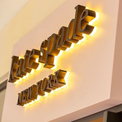 Sinalização de neve para o exterior Sinalização 3D de aço inoxidável com letras de parede de luz LED de metal personalizado
