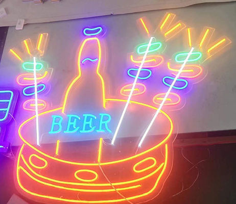 Decoração da loja É imperdível para decoração de interiores Sinais de mesa de néon com luz de néon brilhante