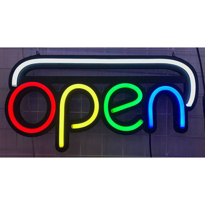 Neon Light Coffee Cup Open Glass Sign Horário de trabalho 20000 Ideal para cafés