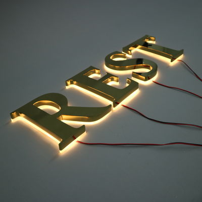 LED Strips Fonte de luz Custom Metal Storefront Outdoor Front 3D Shopping Business Signage