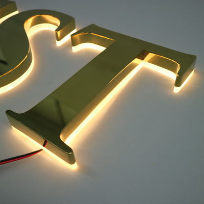 LED Strips Fonte de luz Custom Metal Storefront Outdoor Front 3D Shopping Business Signage
