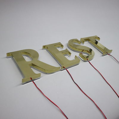 LED Strips Fonte de luz Custom Metal Storefront Outdoor Front 3D Shopping Business Signage