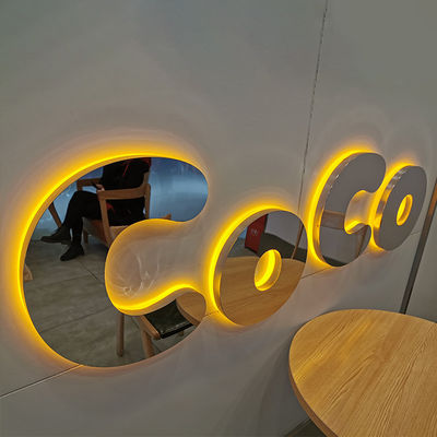 Outdoor Business Backlit sinal 3D luminoso personalizado com fonte de alimentação do transformador
