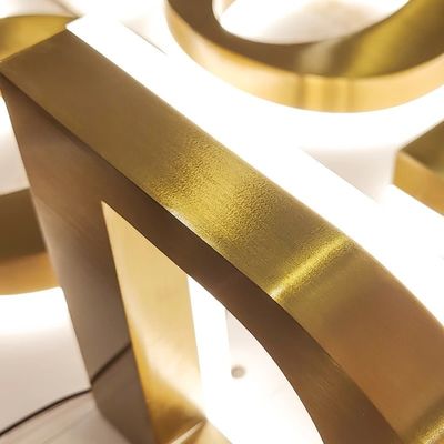 Sinalização exterior de tamanho personalizado Signos luminosos metálicos com letra de canal 3D