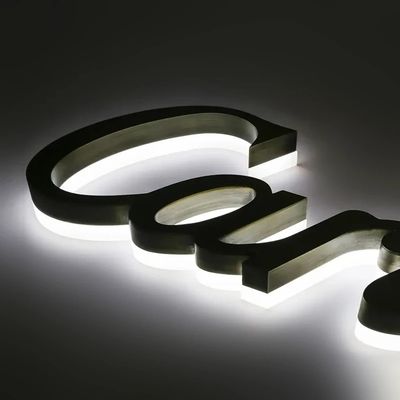 Sinalização acrílica exterior interior sinalização retroiluminada com alimentação elétrica personalizada