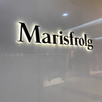 Cartão personalizado de carta LED 3D Metal de aço inoxidável Cartão da frente da loja Logotipo de negócios Carta de canal