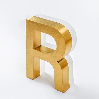 Cartão personalizado de carta LED 3D Metal de aço inoxidável Cartão da frente da loja Logotipo de negócios Carta de canal