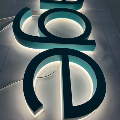 Dimensão personalizada LED Letras de canal de metal retroiluminado sinal para publicidade externa personalizada