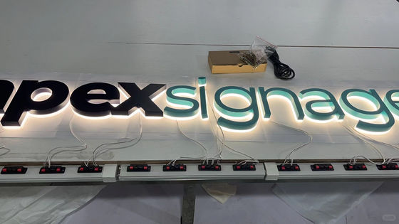 Dimensão personalizada LED Letras de canal de metal retroiluminado sinal para publicidade externa personalizada