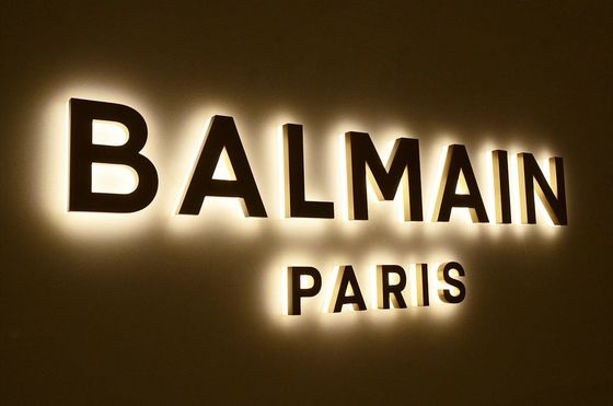12V LED Strips Custom Metal Business Advertising Signage para escritório Logotipo de letras de parede
